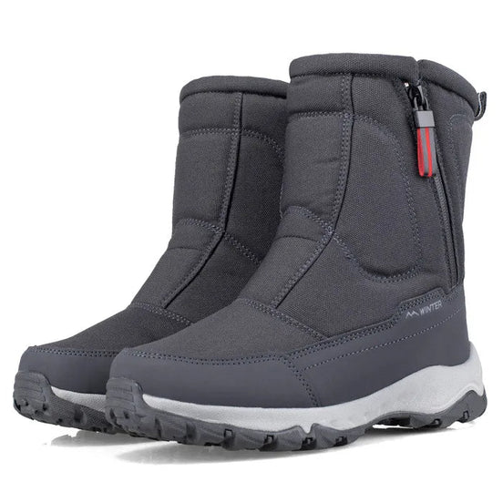 Unisex Winterstiefel mit Plüschfutter und Profilsohle – Alvorn