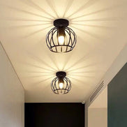Varello Deckenlampe im Loft-Stil – Offenes Käfigdesign, Modernes Metall, Gleichmäßige Beleuchtung