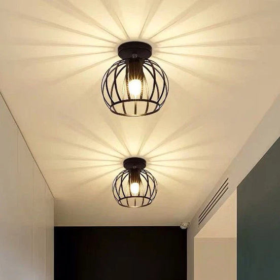 Varello Deckenlampe im Loft-Stil – Offenes Käfigdesign, Modernes Metall, Gleichmäßige Beleuchtung