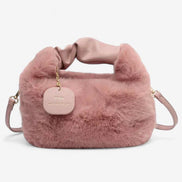 Velmira Handtasche Damen Samt große Tasche verstellbarer Gurt Reißverschluss