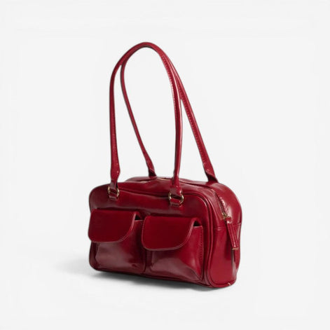 Velmira Schultertasche – Umhängetasche mit Reißverschluss, Seitenfach und verstellbarem Riemen