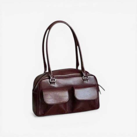 Velmira Schultertasche – Umhängetasche mit Reißverschluss, Seitenfach und verstellbarem Riemen