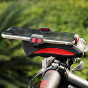 VeloCharge Fahrrad Handyhalter mit LED-Licht, Hupe und USB-Aufladung
