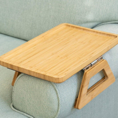 Verstellbarer Bambus-Armlehnen-Tabletttisch für den Wohnbereich