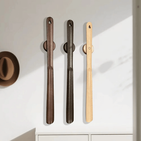 Walden magnetischer Schuhlöffel aus Buchenholz – Minimalistisches Design für bequemes Anziehen