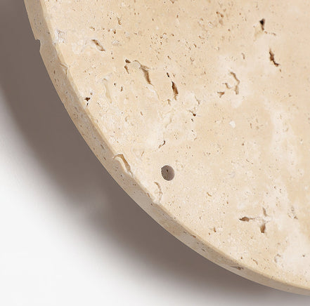 Wall Clock Travertine Lamp – Minimalist Design with Warm Ambiance 5