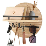 Wandmontierter Schlüsselhalter aus Holz