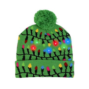 Weihnachtsmütze mit LED-Lichtern und Strickdesign – Juleglora