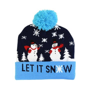 Weihnachtsmütze mit LED-Lichtern und Strickdesign – Juleglora