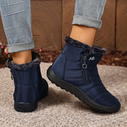 Winterstiefel mit seitlichem Reißverschluss und Profilsohle – Arvenza