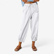 Norvella Damen Hose mit hoher Taille und Kordelzug