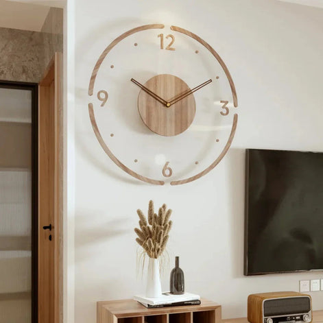 Yara Nordic Wanduhr – Glas und Buchenholz im skandinavischen Design