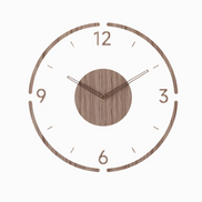 Yara Nordic Wanduhr – Glas und Buchenholz im skandinavischen Design