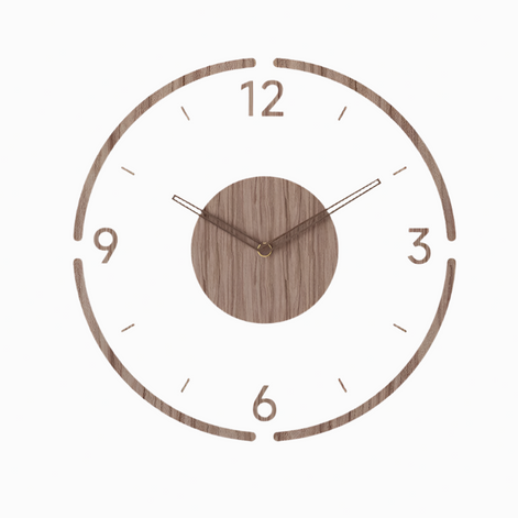 Yara Nordic Wanduhr – Glas und Buchenholz im skandinavischen Design