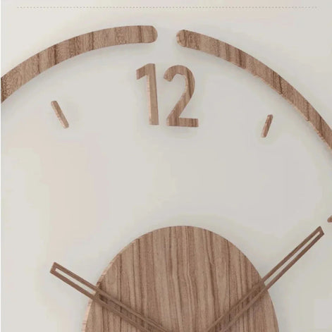 Yara Nordic Wanduhr – Glas und Buchenholz im skandinavischen Design
