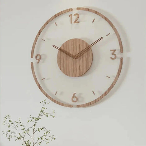 Yara Nordic Wanduhr – Glas und Buchenholz im skandinavischen Design