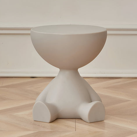 Ylix Couchtisch – Runder Beistelltisch aus Kunststoff
