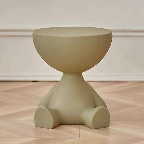 Ylix Couchtisch – Runder Beistelltisch aus Kunststoff
