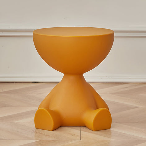 Ylix Couchtisch – Runder Beistelltisch aus Kunststoff