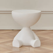 Ylix Couchtisch – Runder Beistelltisch aus Kunststoff