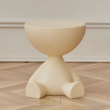 Ylix Couchtisch – Runder Beistelltisch aus Kunststoff