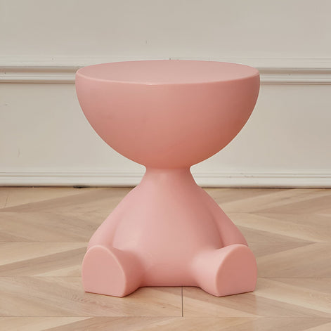 Ylix Couchtisch – Runder Beistelltisch aus Kunststoff