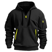 Zarello Hoodie mit halbem Reißverschluss und Taschen in lockerer Passform für Alltag und Freizeit