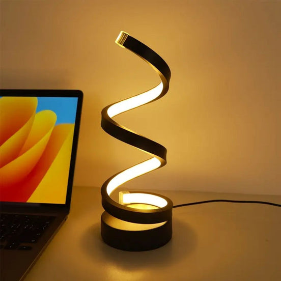 Zenvira Tischleuchte mit Spiraldesign und dimmbarer LED-Beleuchtung