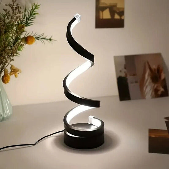 Zenvira Tischleuchte mit Spiraldesign und dimmbarer LED-Beleuchtung