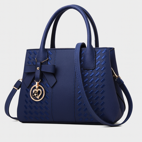 Zeravia Schultertasche Damen PU verstellbarer Gurt Schleife mehrere Fächer