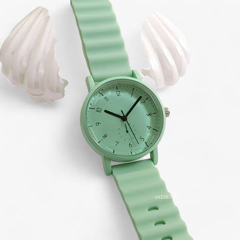 Zirella Damen Armbanduhr mit Silikonarmband und Quarzwerk