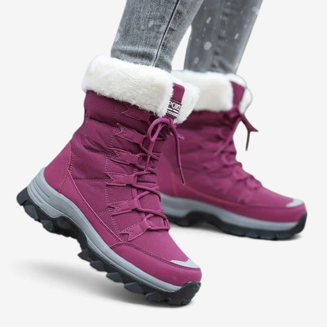 Damen Schnürstiefel mit Plüschfutter und kräftiger Sohle Virella