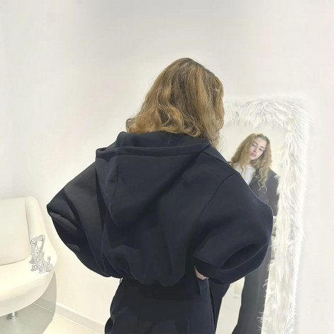 Damen Kapuzenjacke mit Reißverschluss und Langarm – Norivelle