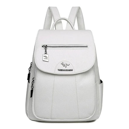 Velmora Damen Rucksack mit Überschlag und mehreren Fächern