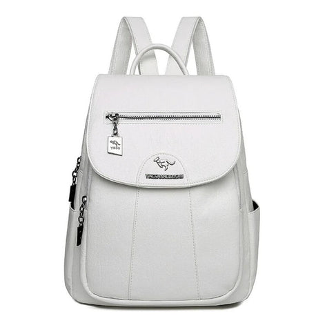 Velmora Damen Rucksack mit Überschlag und mehreren Fächern