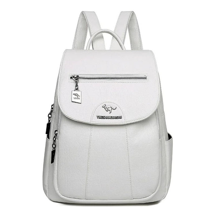 Velmora Damen Rucksack mit Überschlag und mehreren Fächern