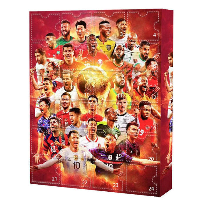 Fußball Adventskalender mit 24 Figuren und nummerierten Türchen – Torviano