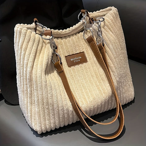 Cordira Corduroy Shoulder Bag – Schultertasche aus Cordstoff