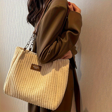 Cordira Corduroy Shoulder Bag – Schultertasche aus Cordstoff