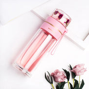 ThermoTea Glasflasche mit Edelstahl-Infuser
