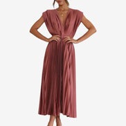 Elvara Kleid – Damen ärmelloses V-Ausschnitt Kleid aus Polyester