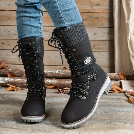 Arvella Knit Mid-Calf Boots – Praktische Stiefel für die kühleren Jahreszeiten