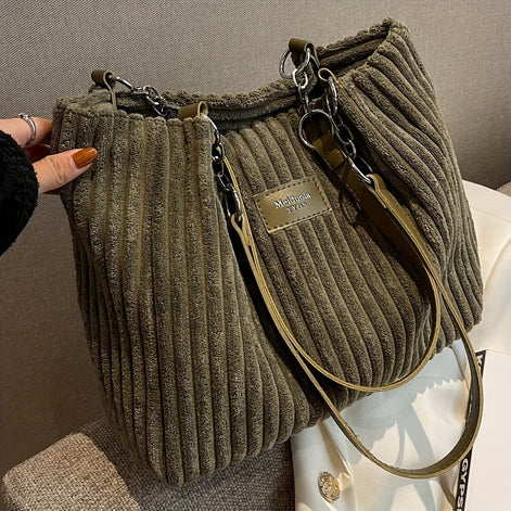 Cordira Corduroy Shoulder Bag – Schultertasche aus Cordstoff