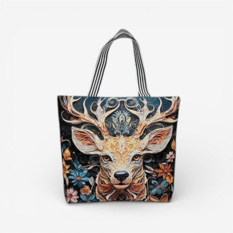 Tavira Tote Tasche mit Tiermuster und Tragegriffen