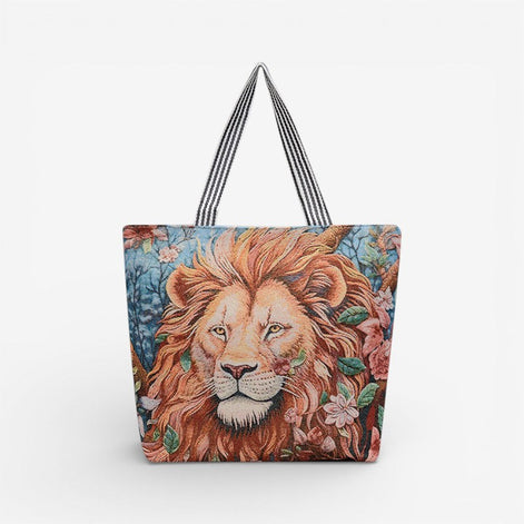 Tavira Tote Tasche mit Tiermuster und Tragegriffen