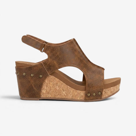 Carenza Damen Keilsandalen mit verstellbarem Riemen