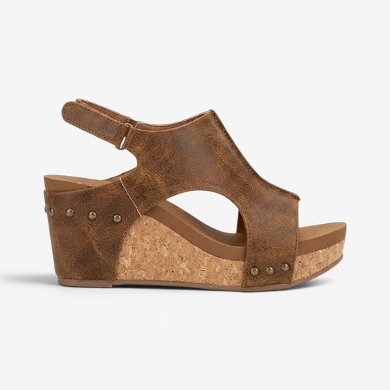 Carenza Damen Keilsandalen mit verstellbarem Riemen