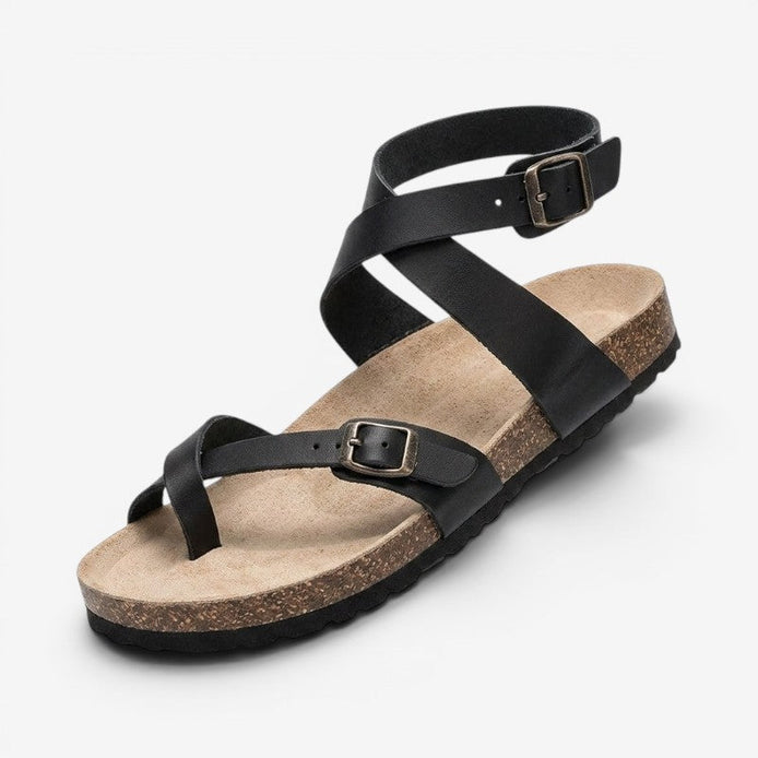 Tavirella Damen Sandalen mit Zehenriemen und Schnallenverschluss