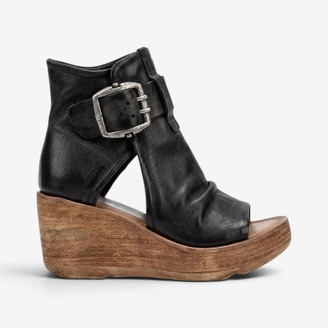 Velmirea Damen Sandalen mit Blockabsatz und Schnallenriemen