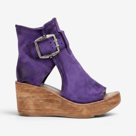 Velmirea Damen Sandalen mit Blockabsatz und Schnallenriemen